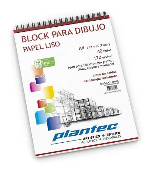 BLOCK DIBUJO ESPIRAL 120GR A4 40H - 15617/ 15612 (x U.)