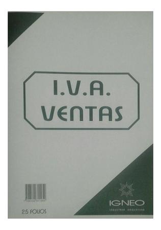 LIBRO IVA VENTAS IGNEO TF 25 FOLIOS (x U.)