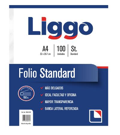 FOLIO LIGGO A4 X100 STD (x U.)