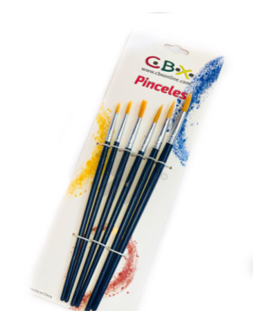 SET PINCELES CBX ECO 2 REDONDO - 1 A 6 - X6 (x U.)