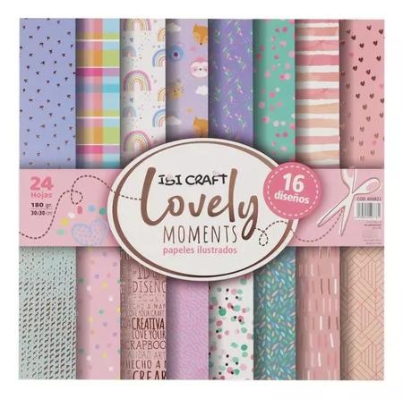 PAPEL IBI P/ SCRAP 30X30CM 160GR 24H LOVELY - 600822 (x U.)