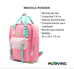 MOCHILA MOOVING PUSHEEN 17" - 1626124 (x U.)