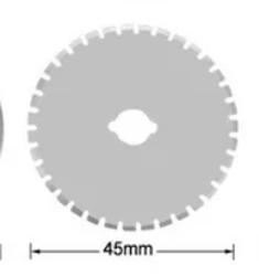 REPUESTO CUTTER ROTATIVO IBI PUNTILLADO 45MM X5 PCS - 127409 (x U.)