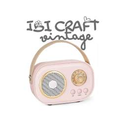 PARLANTE VINTAGE IBI BLUETHOOTH PINK (x U.)